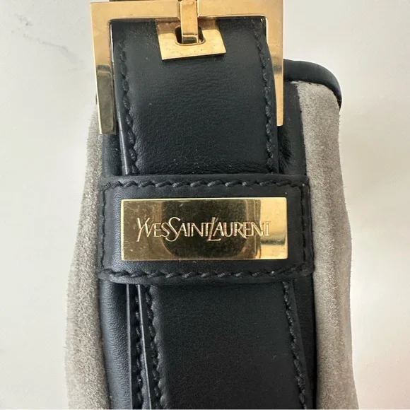 Yves Saint Laurent YSL grey suede bag - Picture 7 of 16